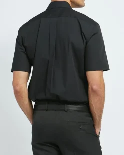 New Dunnes Stores Regular Fit Short-Sleeved Cotton Rich Shirt