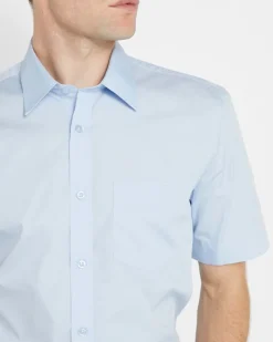 Clearance Dunnes Stores Regular Fit Short-Sleeved Cotton Rich Shirt