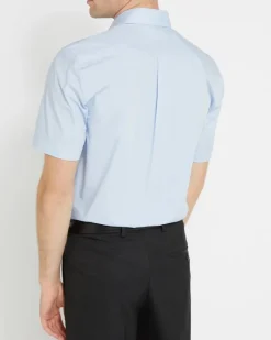 Clearance Dunnes Stores Regular Fit Short-Sleeved Cotton Rich Shirt
