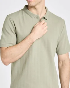 Clearance Dunnes Stores Regular-Fit Vertical Rib Polo Shirt