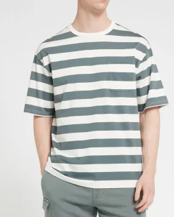 Fashion Dunnes Stores Relaxed Fit Stripe Washed T-Shirt