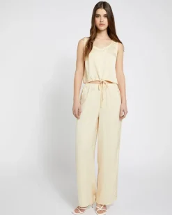 Discount Dunnes Stores Savida Bailey Satin Lemon Drawstring Suit Top