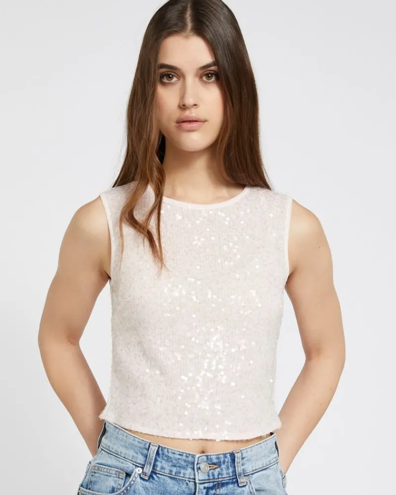 Online Dunnes Stores Savida Bailey Sequin Vest Top