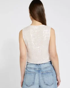 Online Dunnes Stores Savida Bailey Sequin Vest Top