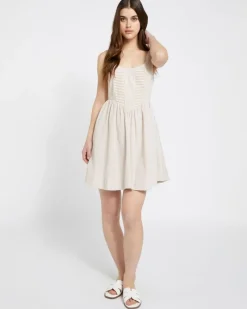 Clearance Dunnes Stores Savida Bailey Stripe Cotton Mini Dress
