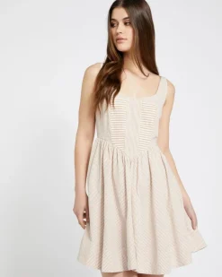 Clearance Dunnes Stores Savida Bailey Stripe Cotton Mini Dress