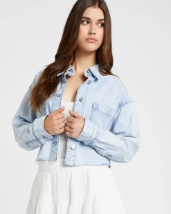 Discount Dunnes Stores Savida Crop Denim Shacket