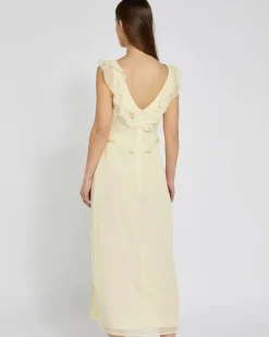 Sale Dunnes Stores Savida Mia Ruffle Lemon Midi Dress
