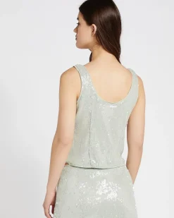 Online Dunnes Stores Savida Sequin Vest Top