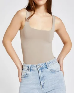 Fashion Dunnes Stores Scoop Neck Polyamide Fitted Stretch Vest
