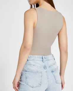 Fashion Dunnes Stores Scoop Neck Polyamide Fitted Stretch Vest