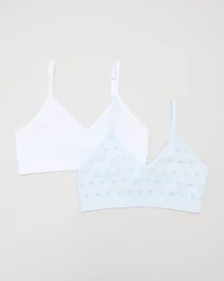 Sale Dunnes Stores Seamfree Strappy Crop Top - Pack Of 2 (9-14 Years)