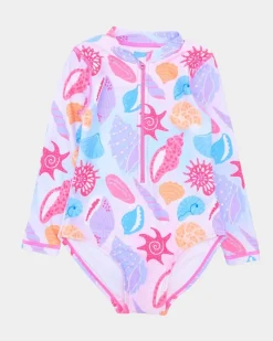 Clearance Dunnes Stores Shell Long Sleeve Swimsuit (9 Months-6 Years)