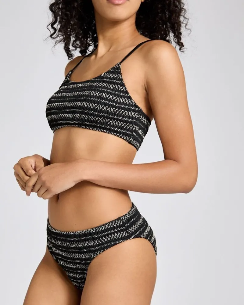 Discount Dunnes Stores Shirred Crop Bikini Top