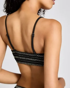 Discount Dunnes Stores Shirred Crop Bikini Top