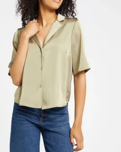 Discount Dunnes Stores Short Sleeve Satin Shirt