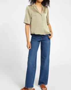 Discount Dunnes Stores Short Sleeve Satin Shirt