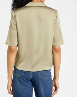 Discount Dunnes Stores Short Sleeve Satin Shirt