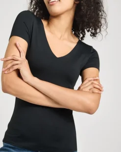 Sale Dunnes Stores Short Sleeve V-Neck Polyamide T-Shirt