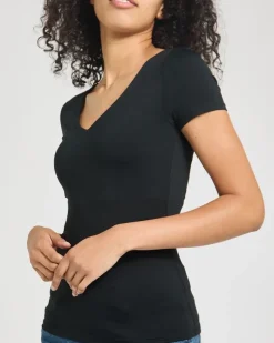 Sale Dunnes Stores Short Sleeve V-Neck Polyamide T-Shirt