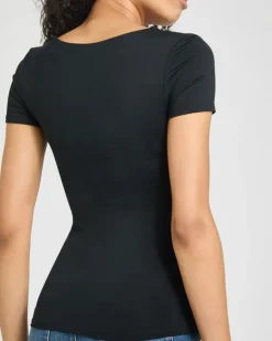 Sale Dunnes Stores Short Sleeve V-Neck Polyamide T-Shirt