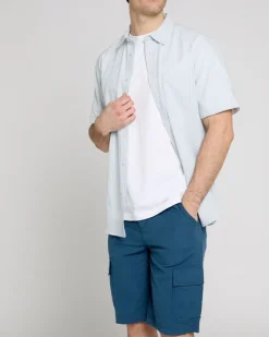 Best Dunnes Stores Short-Sleeve Linen Blend Stripe Shirt