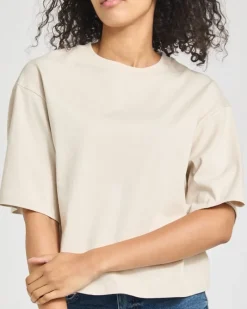 Discount Dunnes Stores Short-Sleeved Drop Shoulder Boxy T-Shirt