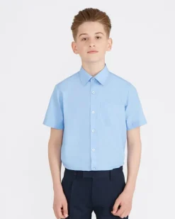 Fashion Dunnes Stores Short-Sleeved Non Iron Shirt - Pack of 3 - (4-16 Years)