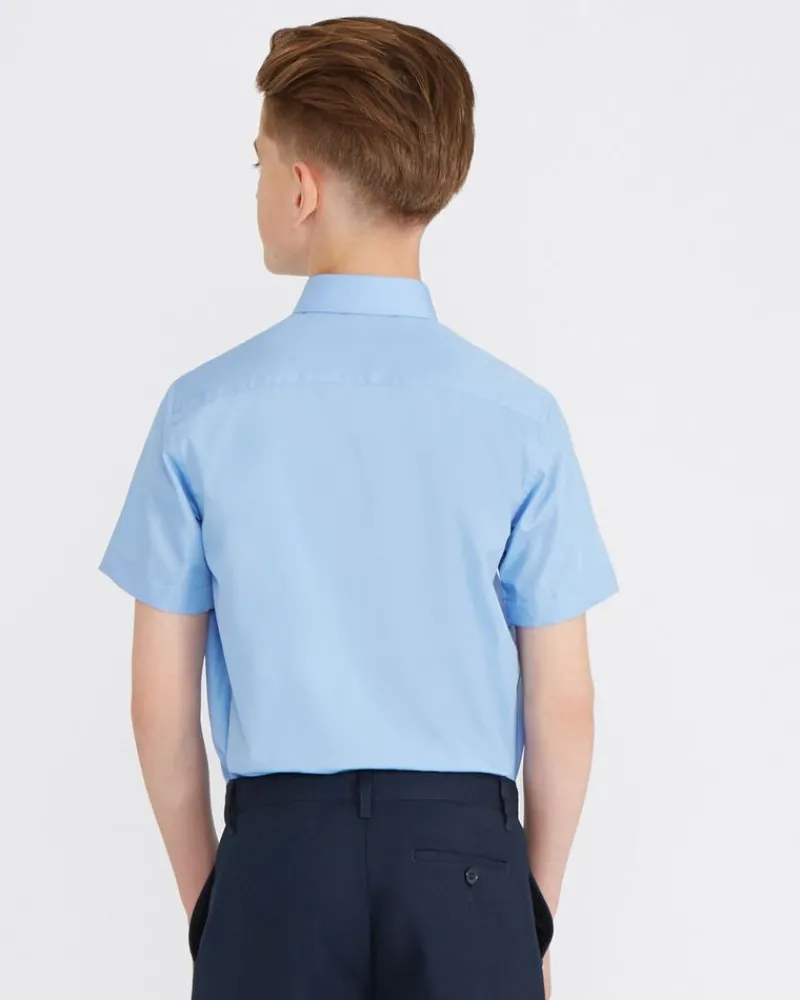 Fashion Dunnes Stores Short-Sleeved Non Iron Shirt - Pack of 3 - (4-16 Years)