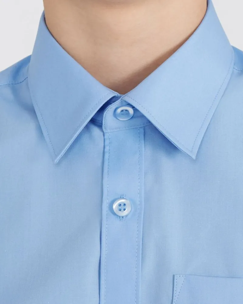 Fashion Dunnes Stores Short-Sleeved Non Iron Shirt - Pack of 3 - (4-16 Years)