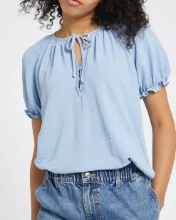 Best Dunnes Stores Short-Sleeved Tie Front Top