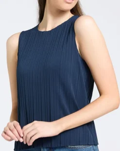 Discount Dunnes Stores Sleeveless Plisse Top