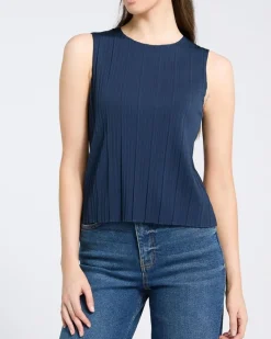 Discount Dunnes Stores Sleeveless Plisse Top
