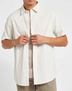 New Dunnes Stores Slim Fit Linen Blend Shirt