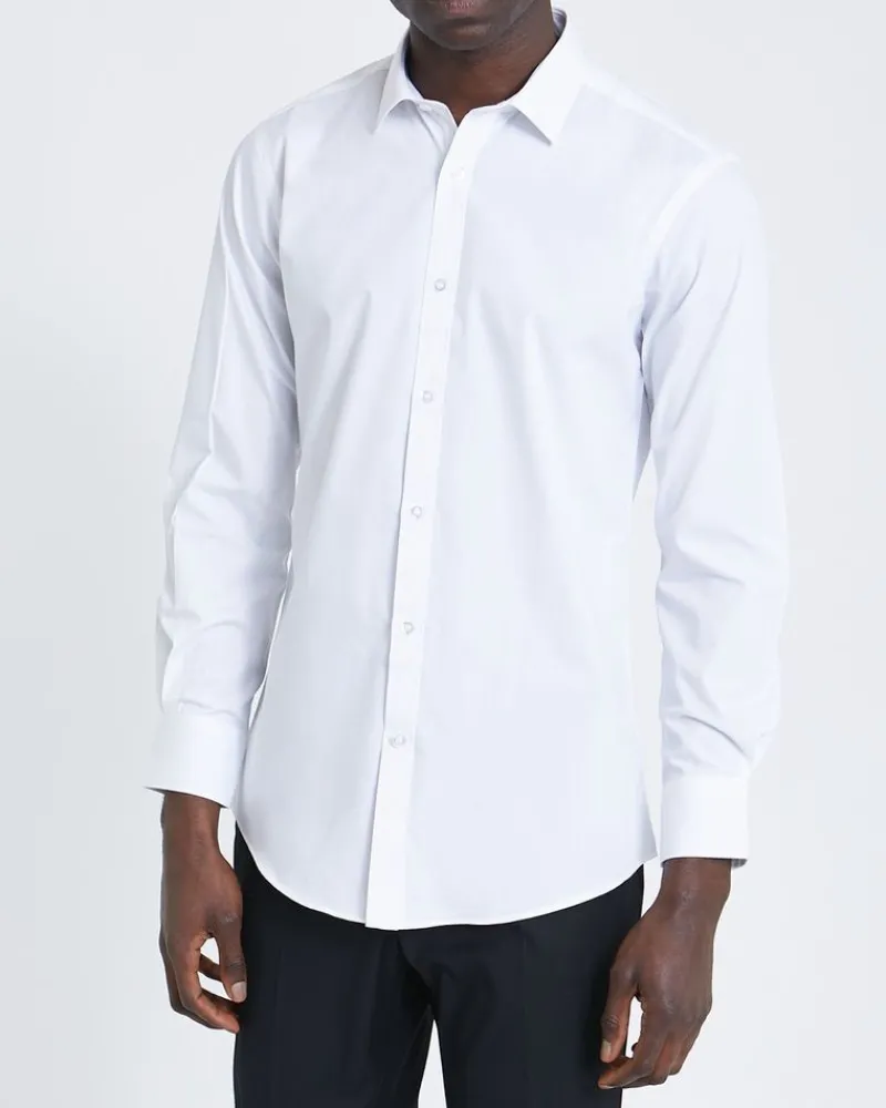 Outlet Dunnes Stores Slim Fit Long-Sleeved Cotton Rich Shirt