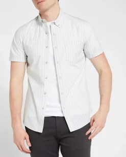 Best Dunnes Stores Slim Fit Short Sleeve 100% Cotton Shirt