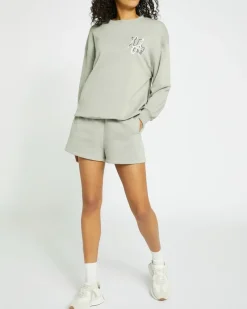 Hot Dunnes Stores Slogan Crew Neck Sweatshirt