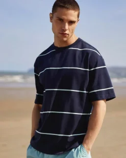 Discount Dunnes Stores Smart Essentials Relaxed Fit Stripe T-Shirt