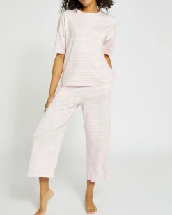 Sale Dunnes Stores Soft Long Sleeve Stripe Pyjama Top