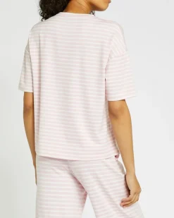 Sale Dunnes Stores Soft Long Sleeve Stripe Pyjama Top