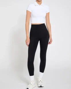 New Dunnes Stores Soft Sculpt Crop Polo Top