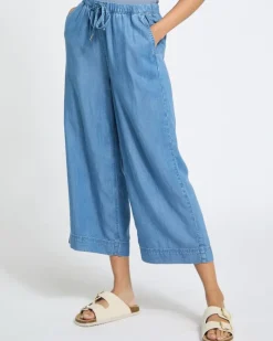 Discount Dunnes Stores Soft Wide Leg Crop Lyocell Trousers