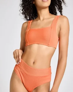 Hot Dunnes Stores Square Neck Rib Bikini Top