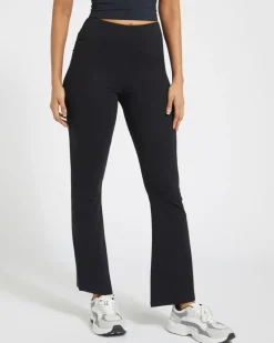Outlet Dunnes Stores Stretch Cotton Black Flared Leggings