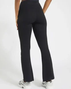 Outlet Dunnes Stores Stretch Cotton Black Flared Leggings