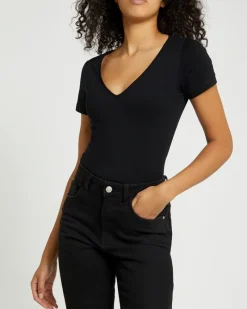 Best Dunnes Stores Stretch V-Neck T-Shirt