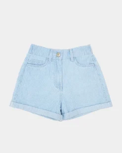 New Dunnes Stores Stripe Denim Short (2-14 Years)