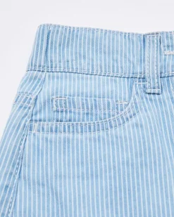 New Dunnes Stores Stripe Denim Short (2-14 Years)