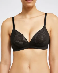Discount Dunnes Stores Stripe Non-Wired Soft Padded T-Shirt Bra