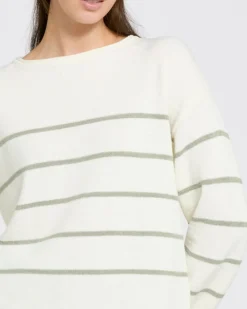 New Dunnes Stores Striped Relaxed Crew Neck Jumper